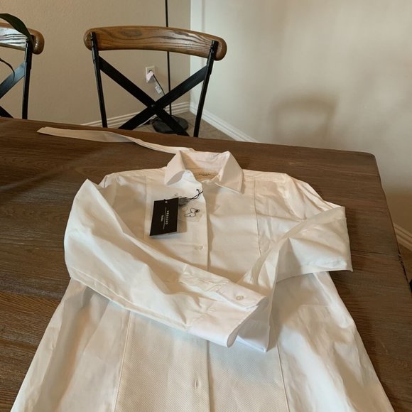 NWT Weekend Max Mara White Cotton Alsazia Shirt Size 8 MSRP$295 - Picture 7 of 7